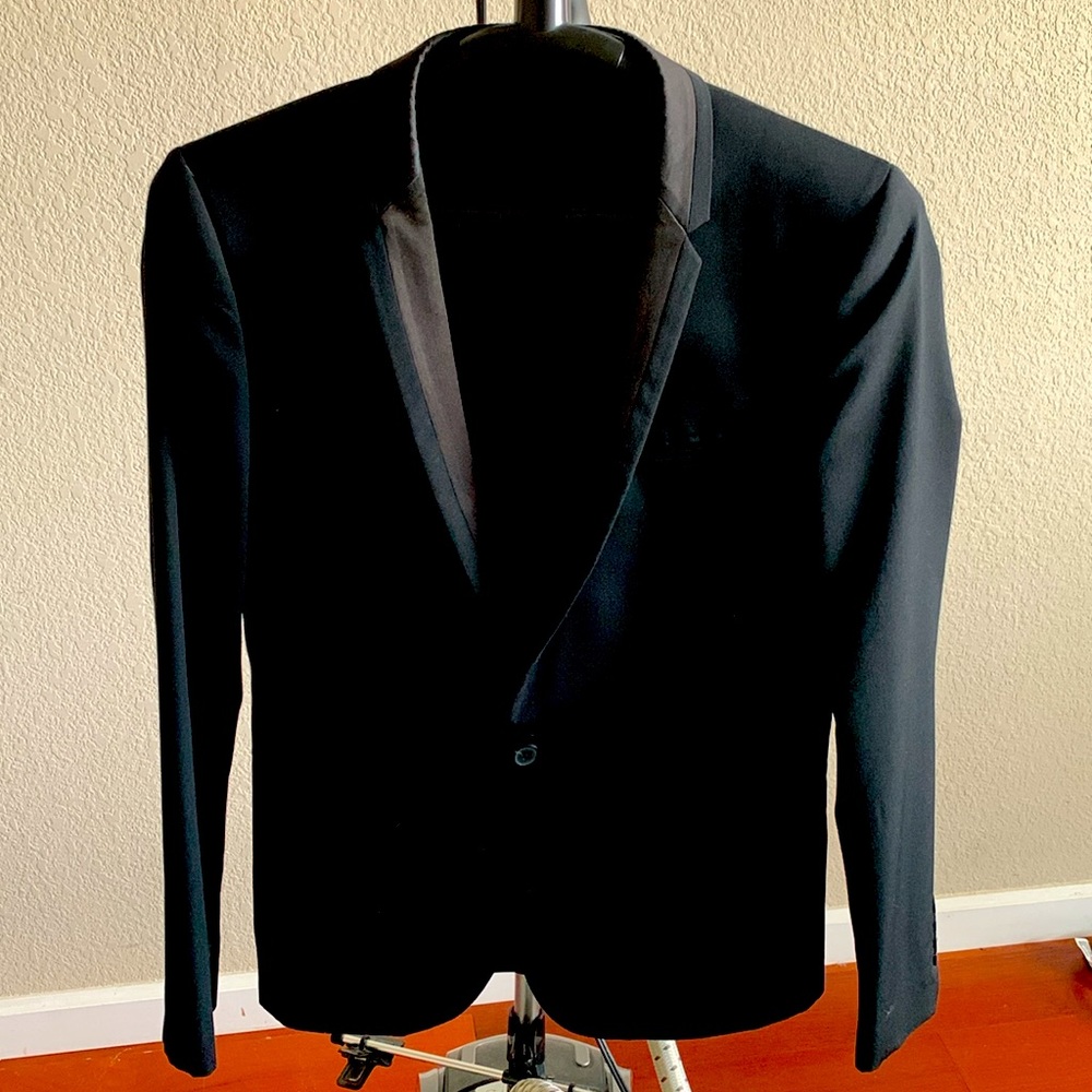 Sandro French Designer 100% Italian Wool Tuxedo Casual Dinner Jacket Party Wear